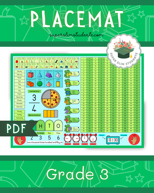 Grade 3 Placemat [Choose Language]