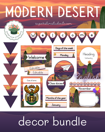 Modern Desert Theme / Decor Bundle [Choose Language]