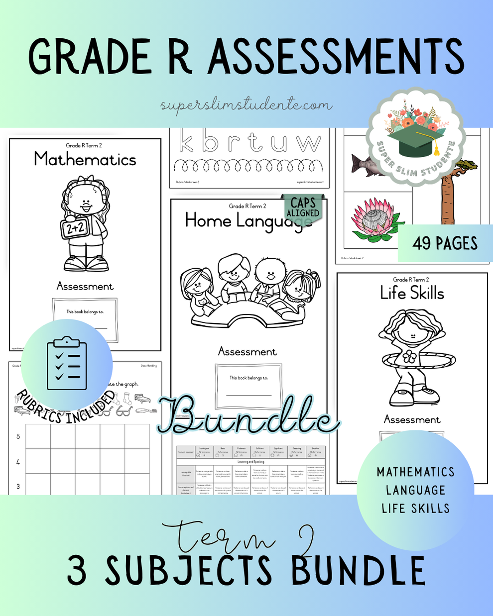 Grade R Term 2: Assessments Bundle [Choose Language] – Super Slim Studente