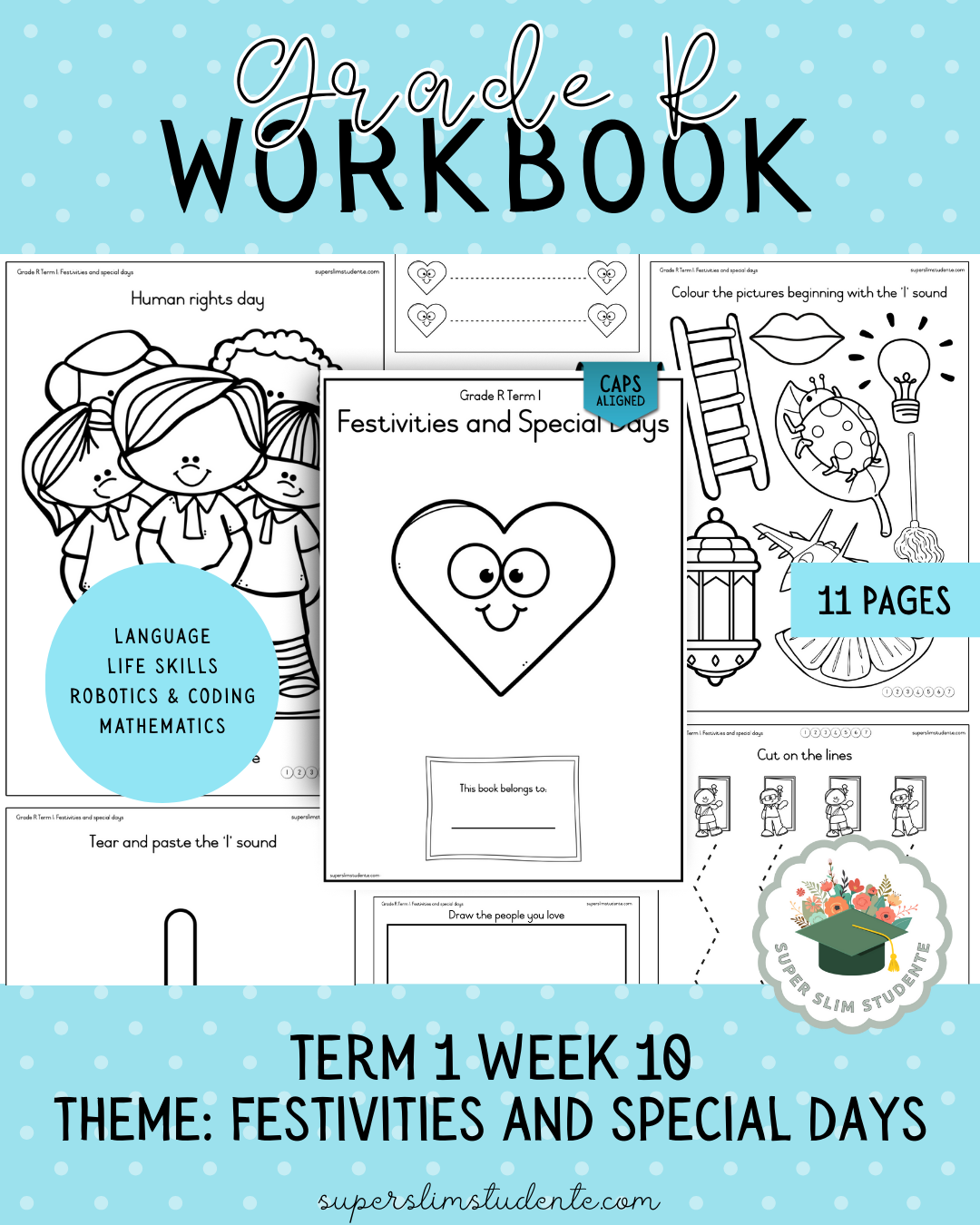 Gr. R Term 1 Workbook: Festivities & Special Days [Choose Language]