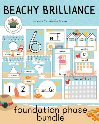 Beachy Brilliance Theme / Foundation Phase Bundle [Choose Language]