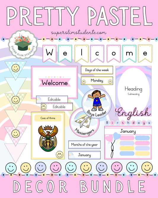 Pretty Pastel Theme Bundles [Choose Bundle & Language]