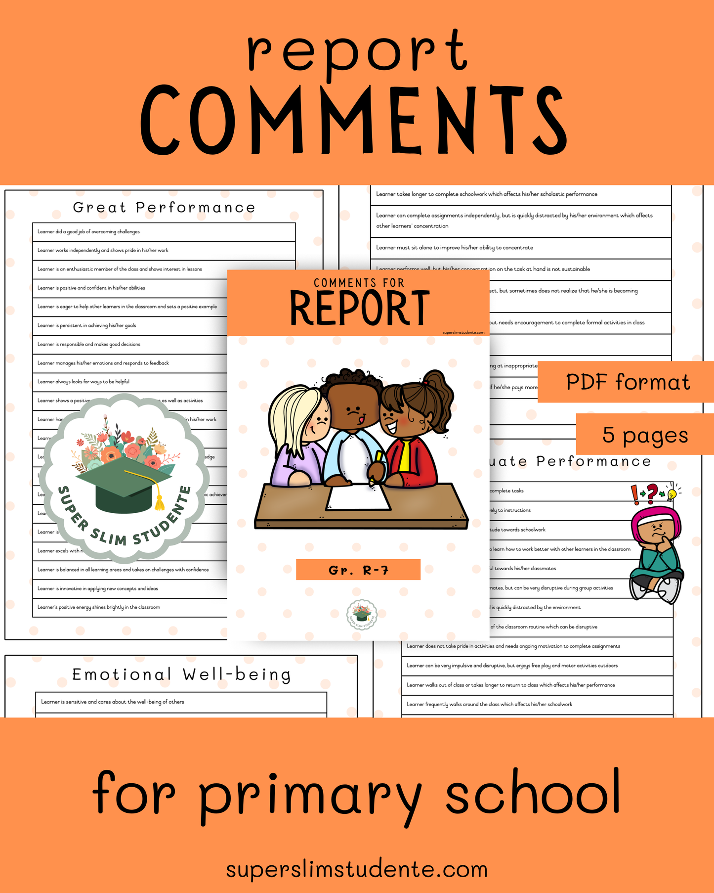 Report Comments: Primary School [Choose Language]