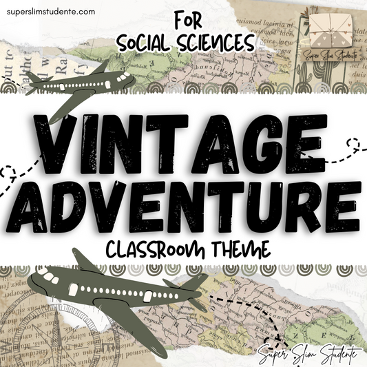 Vintage Adventure Classroom Theme (Social Science Version)