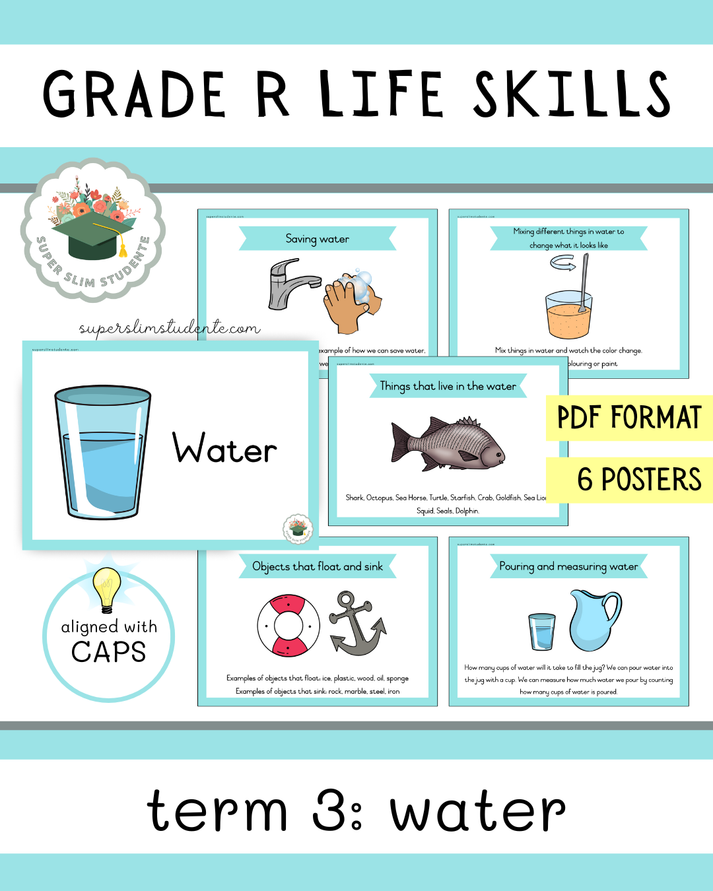 Grade R Term 3: Water [Choose Language] – Super Slim Studente