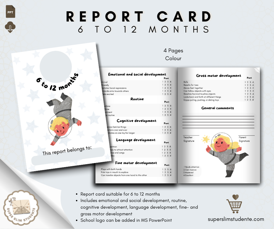 Report Card: 6 to 12 Months [Choose Language]