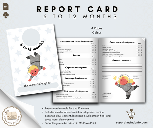 Report Card: 6 to 12 Months [Choose Language]