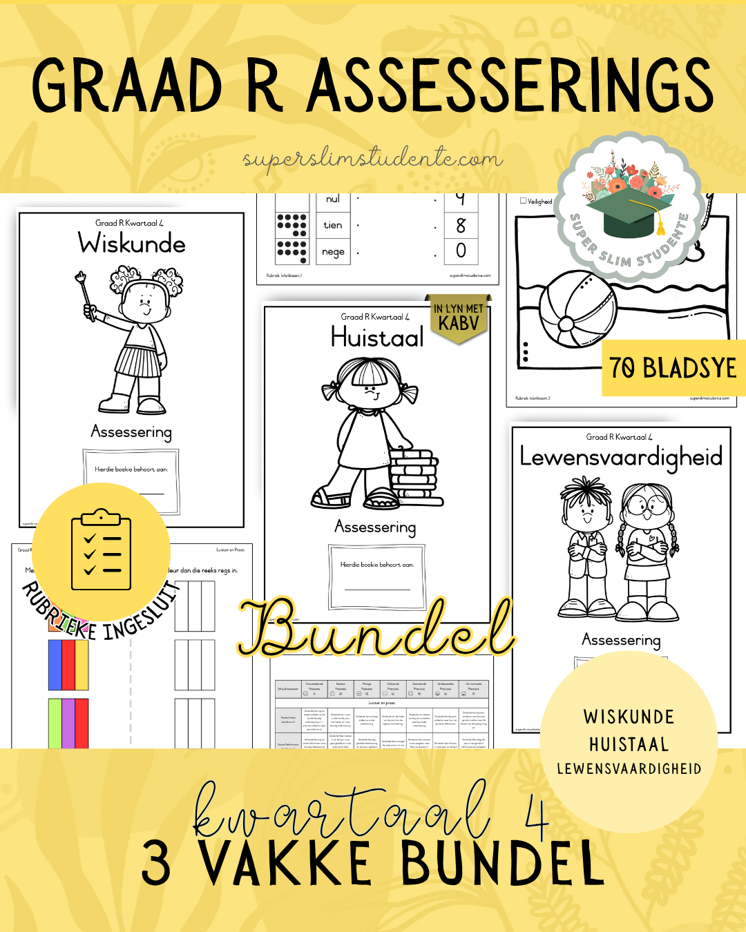 Grade R Term 4: Assessments Bundle [Choose Language]