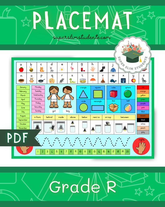 Grade R Placemat [Choose Language]