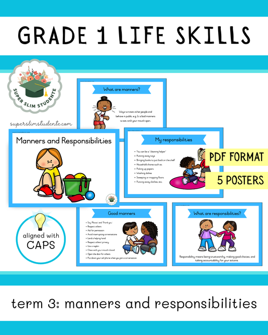 Grade 1 Term 3: Manners & Responsibilities [Choose Language]