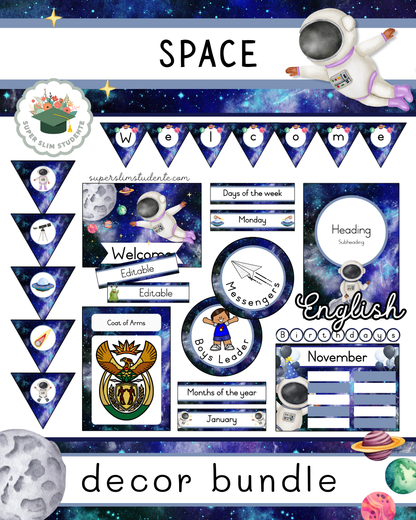 Space Theme / Decor Bundle [Choose Language]