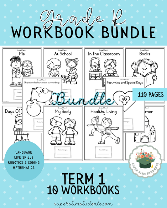 Grade R Term 1: Workbook Bundle [Choose Language]