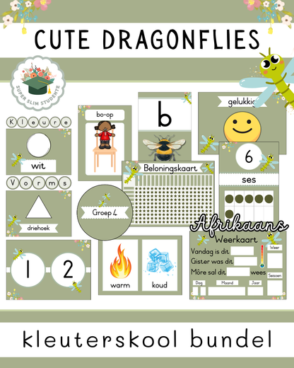 Cute Dragonflies Theme / Preschool Bundle [Choose Language]