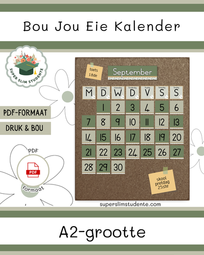 Build Your Own Calendar / Daisy Chic Theme [Choose Language]
