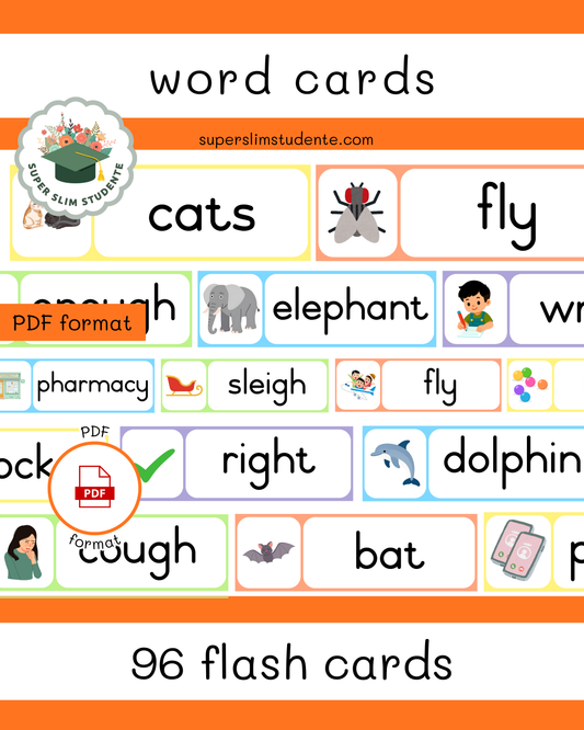 96 Word Cards Flashcards