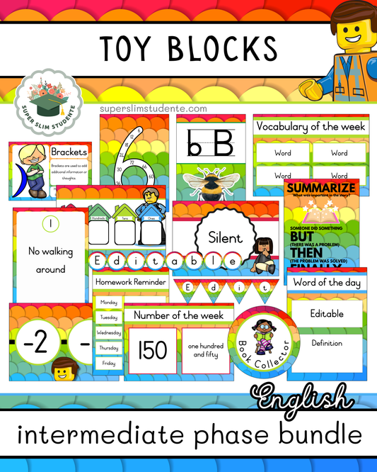 Toy Blocks Theme / Intermediate Phase Bundle [Choose Language]