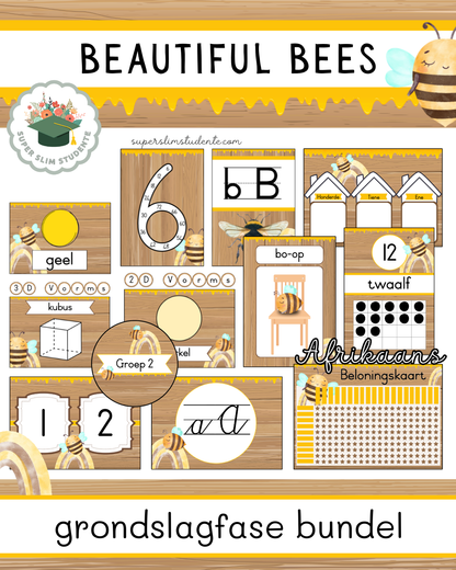 Beautiful Bees Theme / Foundation Phase Bundle [Choose Language]