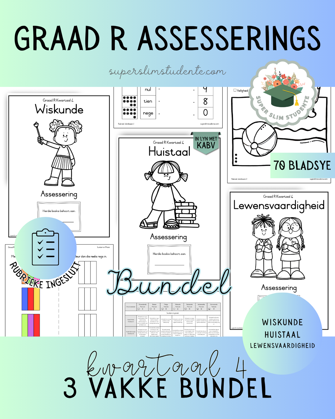 Grade R Term 4: Assessments Bundle [Choose Language]