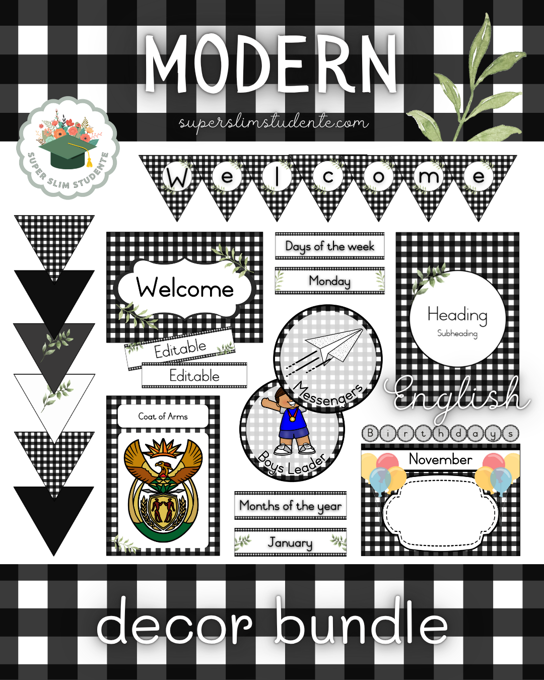 Modern Theme / Decor Bundle [Choose Language]