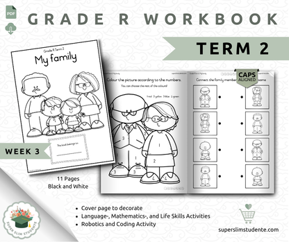 Gr. R Term 2 Workbook: My Family [Choose Language]