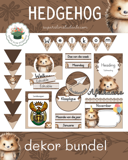 Hedgehog Theme / Decor Bundle [Choose Language]