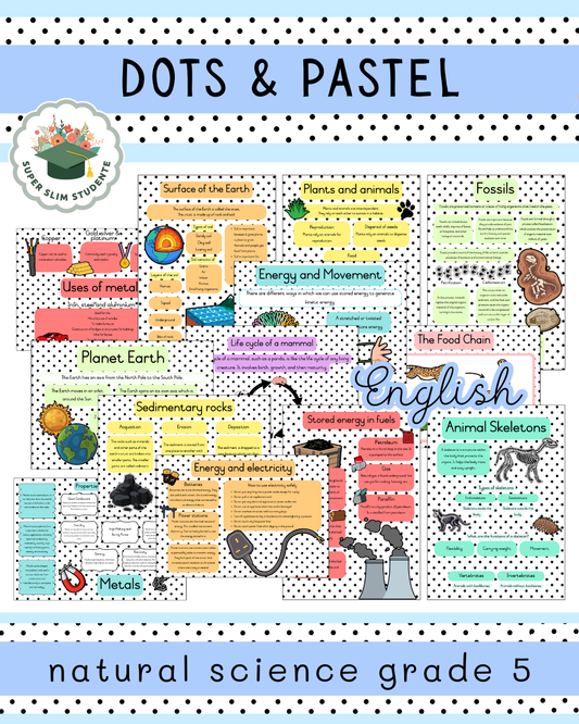 Dots & Pastel Theme / NS Grade 5 Bundle [Choose Language]