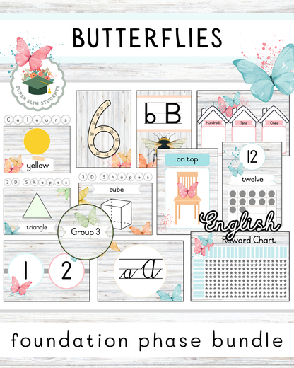Butterfly Theme / Foundation Phase Bundle [Choose Language]