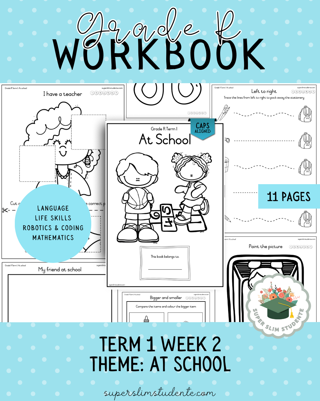 Gr. R Term 1 Workbook: At School [Choose Language]