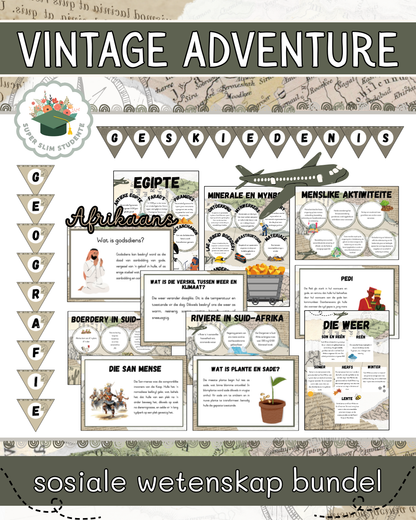 Vintage Adventure Theme / Social Science Bundle [Choose Language]