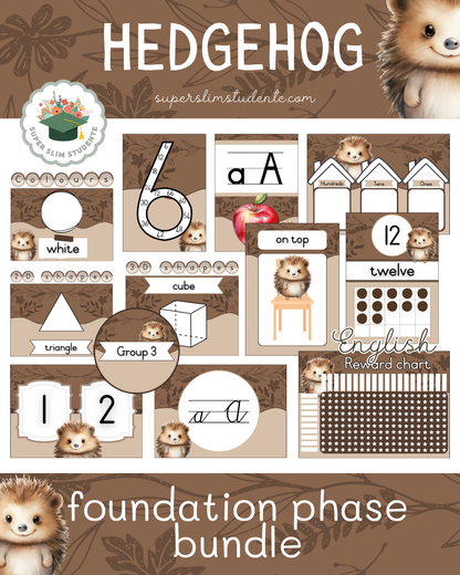 Hedgehog Theme / Foundation Phase Bundle [Choose Language]
