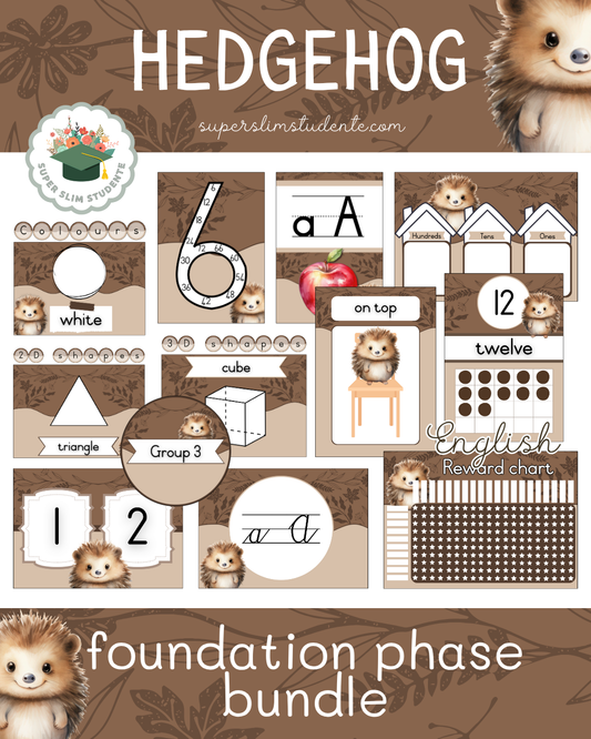 Hedgehog Theme / Foundation Phase Bundle [Choose Language]