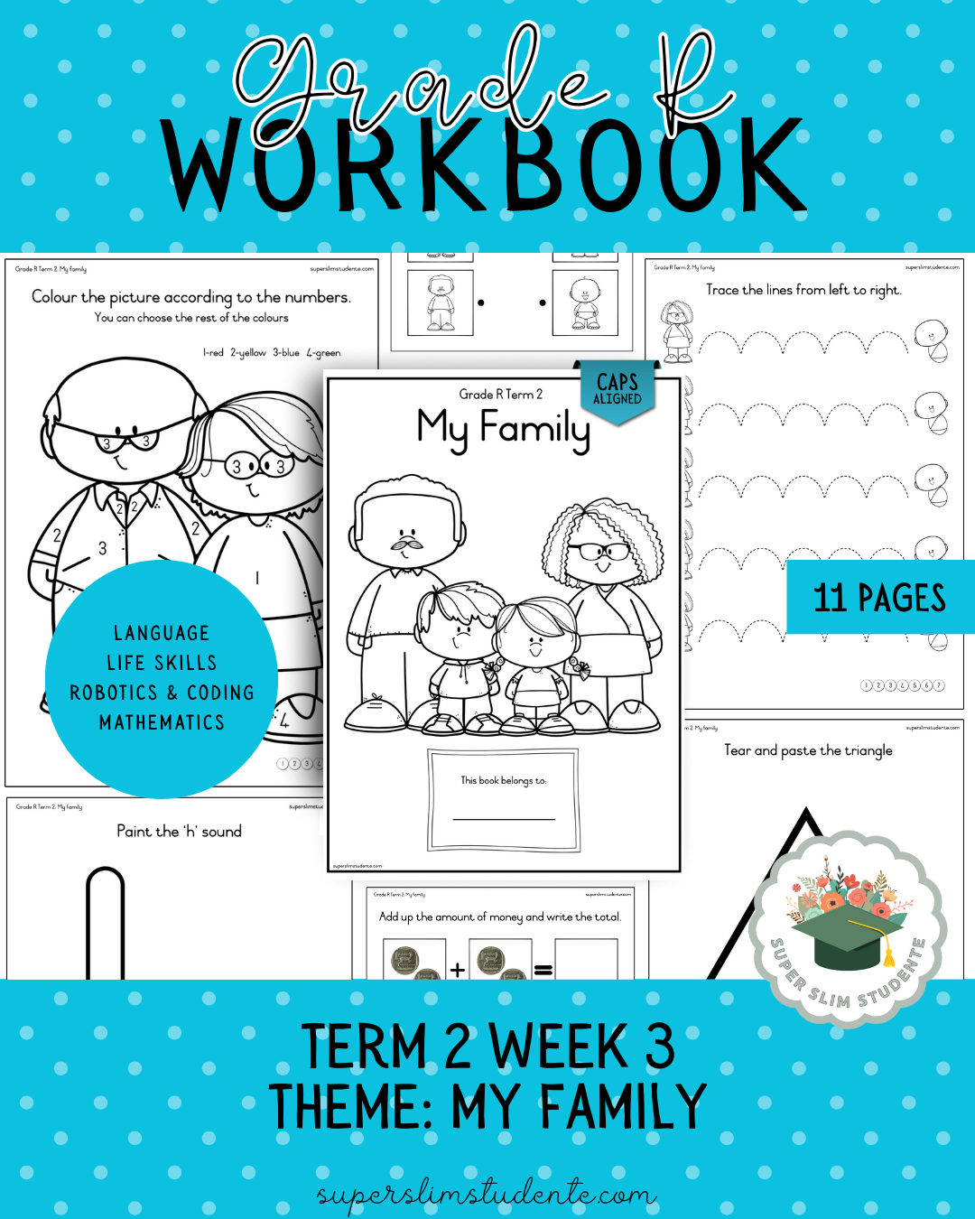 Gr. R Term 2 Workbook: My Family [Choose Language]
