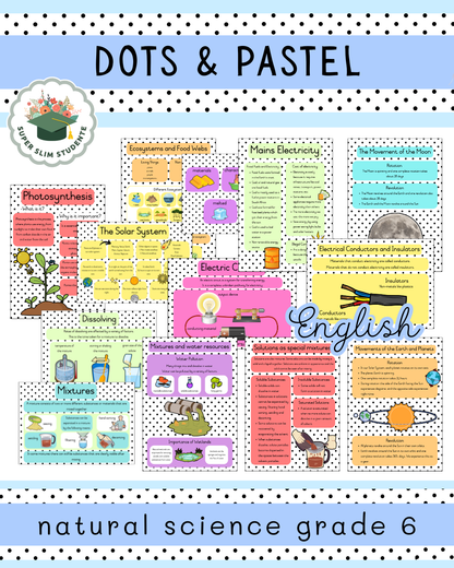 Dots & Pastel Theme / NS Grade 6 Bundle [Choose Language]