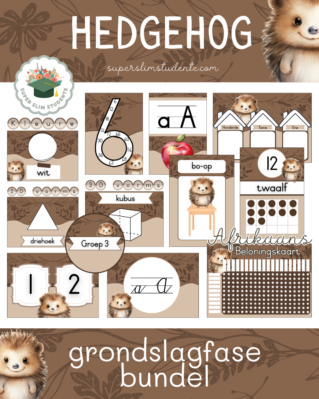 Hedgehog Theme / Foundation Phase Bundle [Choose Language]
