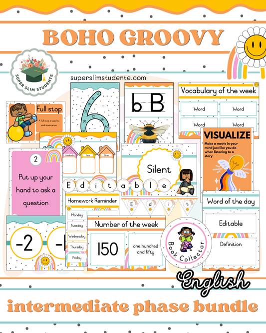 Boho Groovy Theme / Intermediate Phase Bundle [Choose Language]