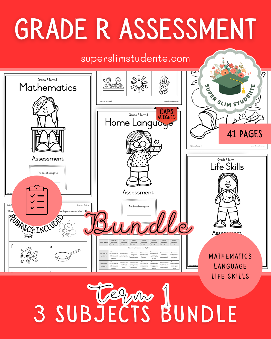 Term 1: Grade R Assessments Bundle [Choose Language]