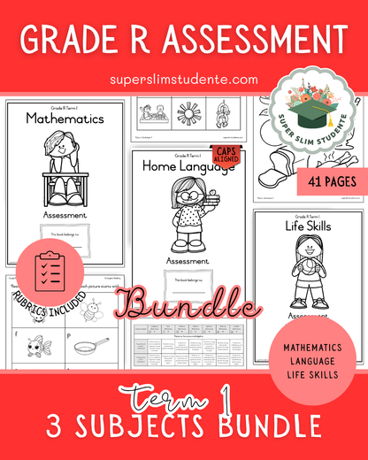 Term 1: Grade R Assessments Bundle [Choose Language]