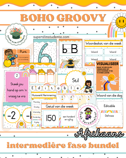 Boho Groovy Theme / Intermediate Phase Bundle [Choose Language]