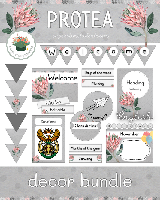 Protea Theme / Decor Bundle [Choose Language]