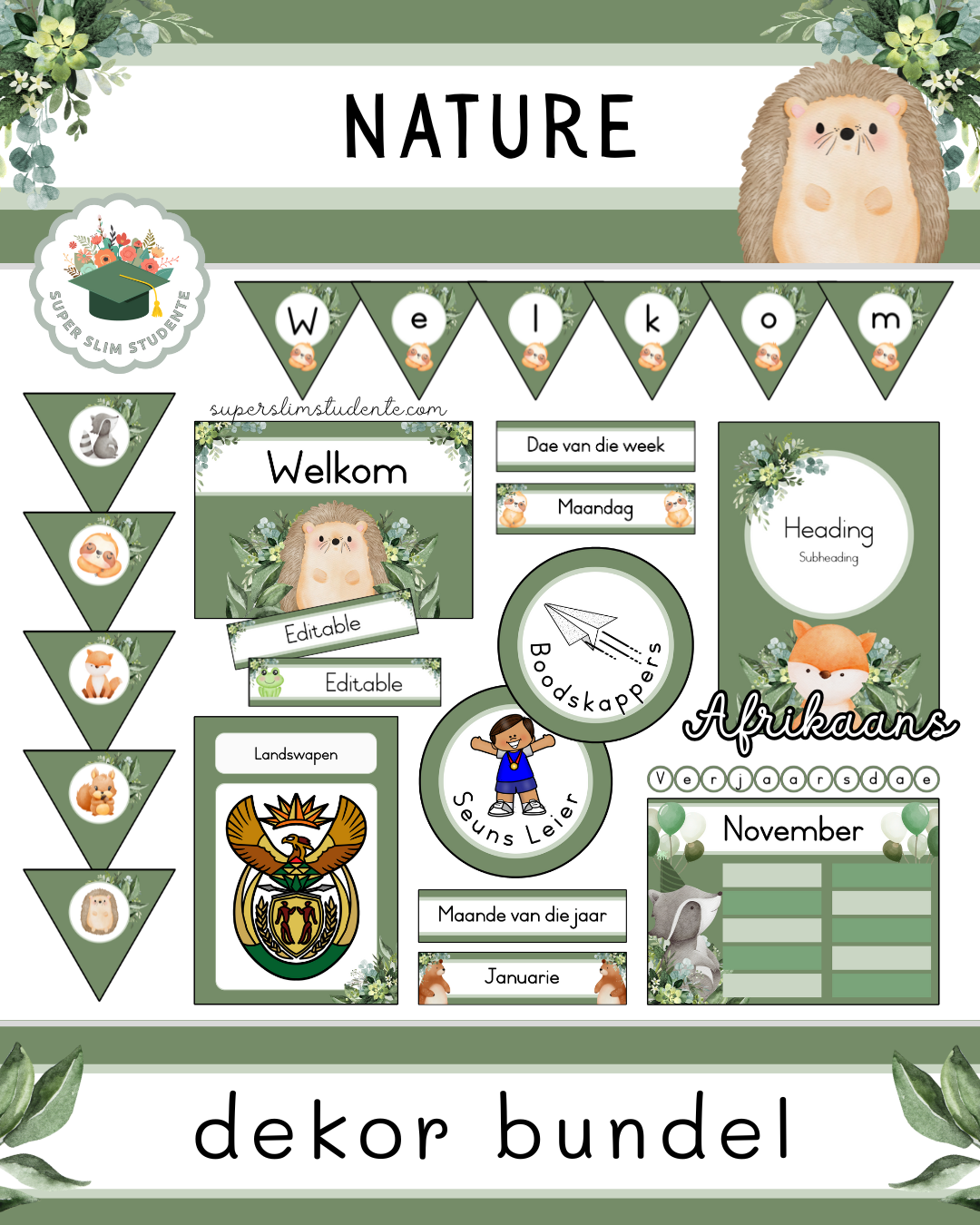 Nature Theme / Decor Bundle [Choose Language]