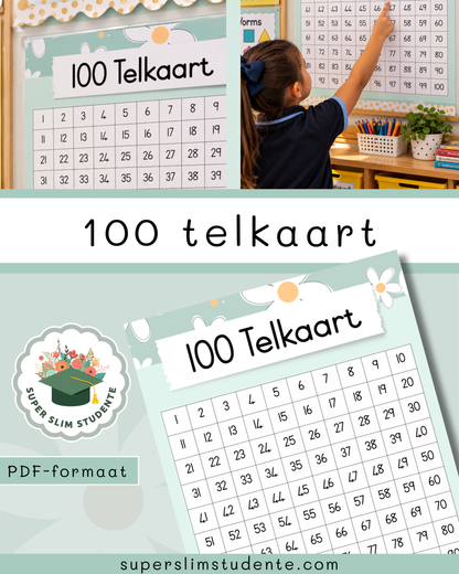 100 Counting Chart / Daisy Chic Theme [Choose Language]