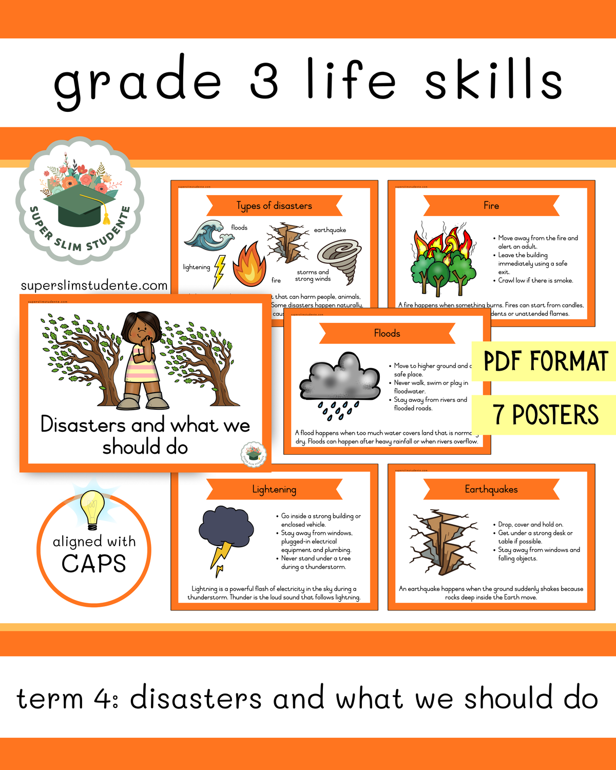 Grade 3 Term 4: Disasters and what we should do [Choose Language]
