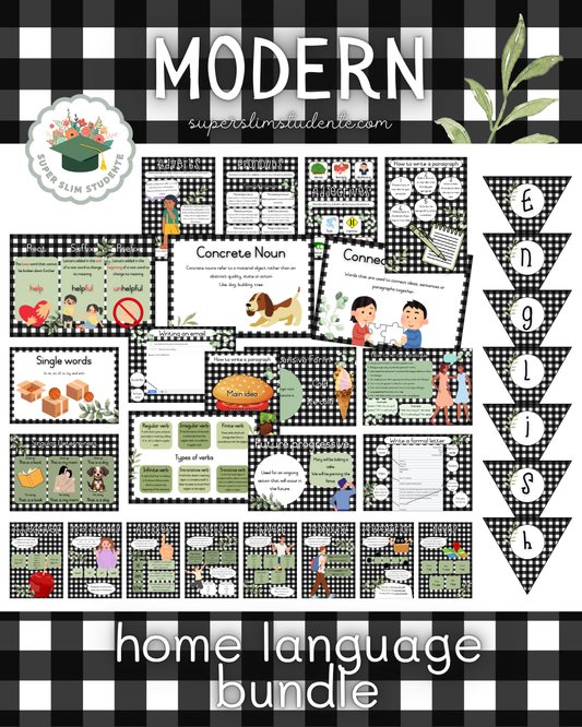 Modern Theme / English Home Language Bundle