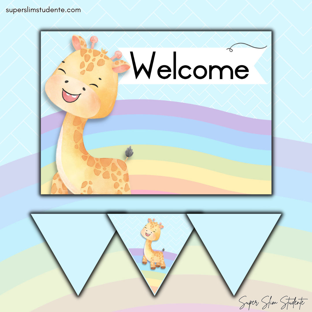 Rainbow Giraffe Classroom Theme (Foundation Phase)