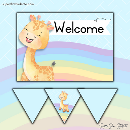 Rainbow Giraffe Classroom Theme (Foundation Phase)