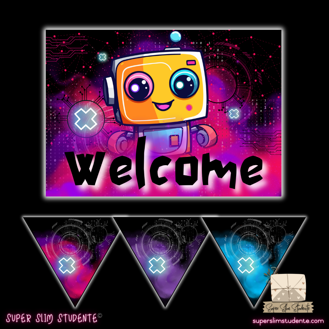 Robotics & Coding Classroom Theme Neon