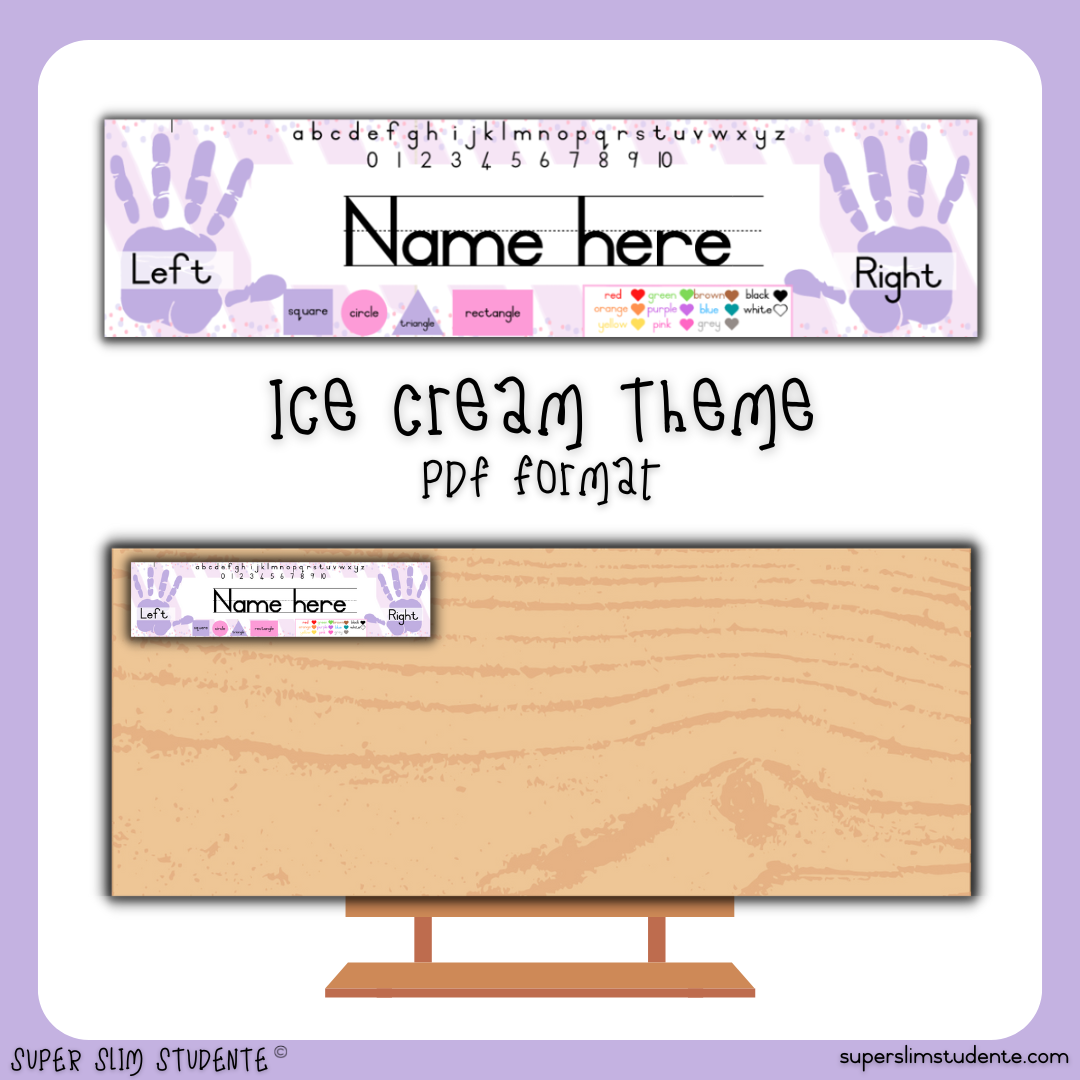 Editable Name Placemats (Different Options)