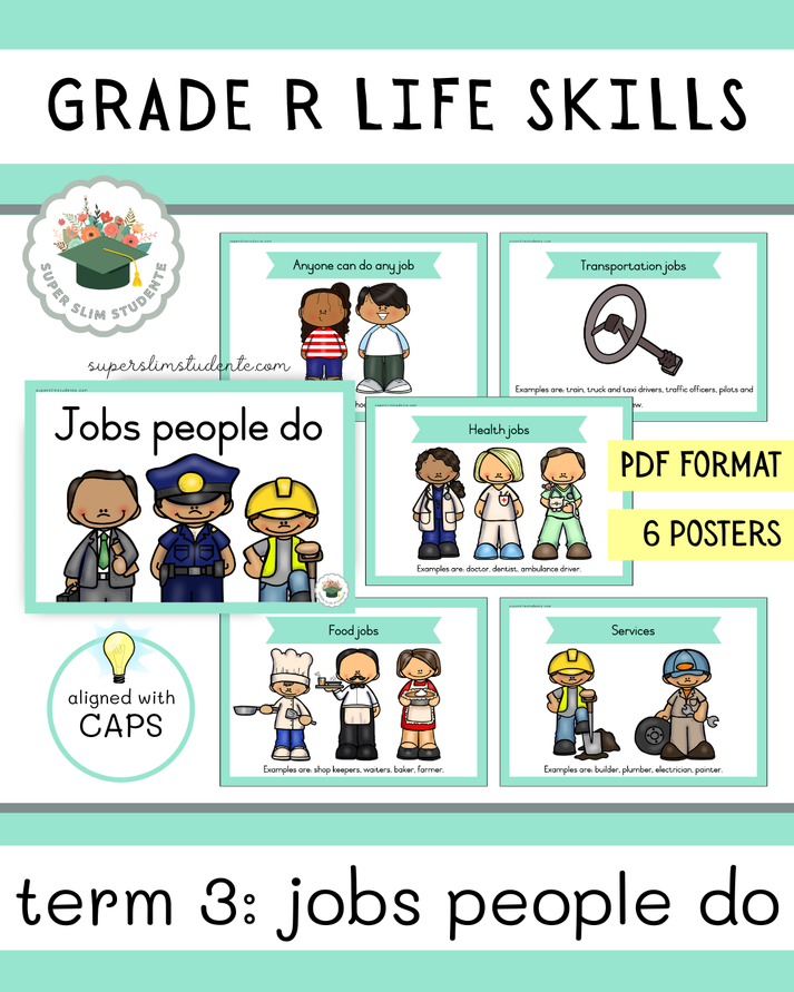 Grade R Term 3: Jobs People Do [Choose Language] – Super Slim Studente