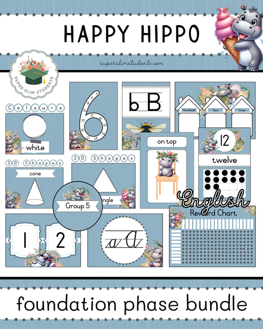 Happy Hippo Theme / Foundation Phase Bundle [Choose Language]