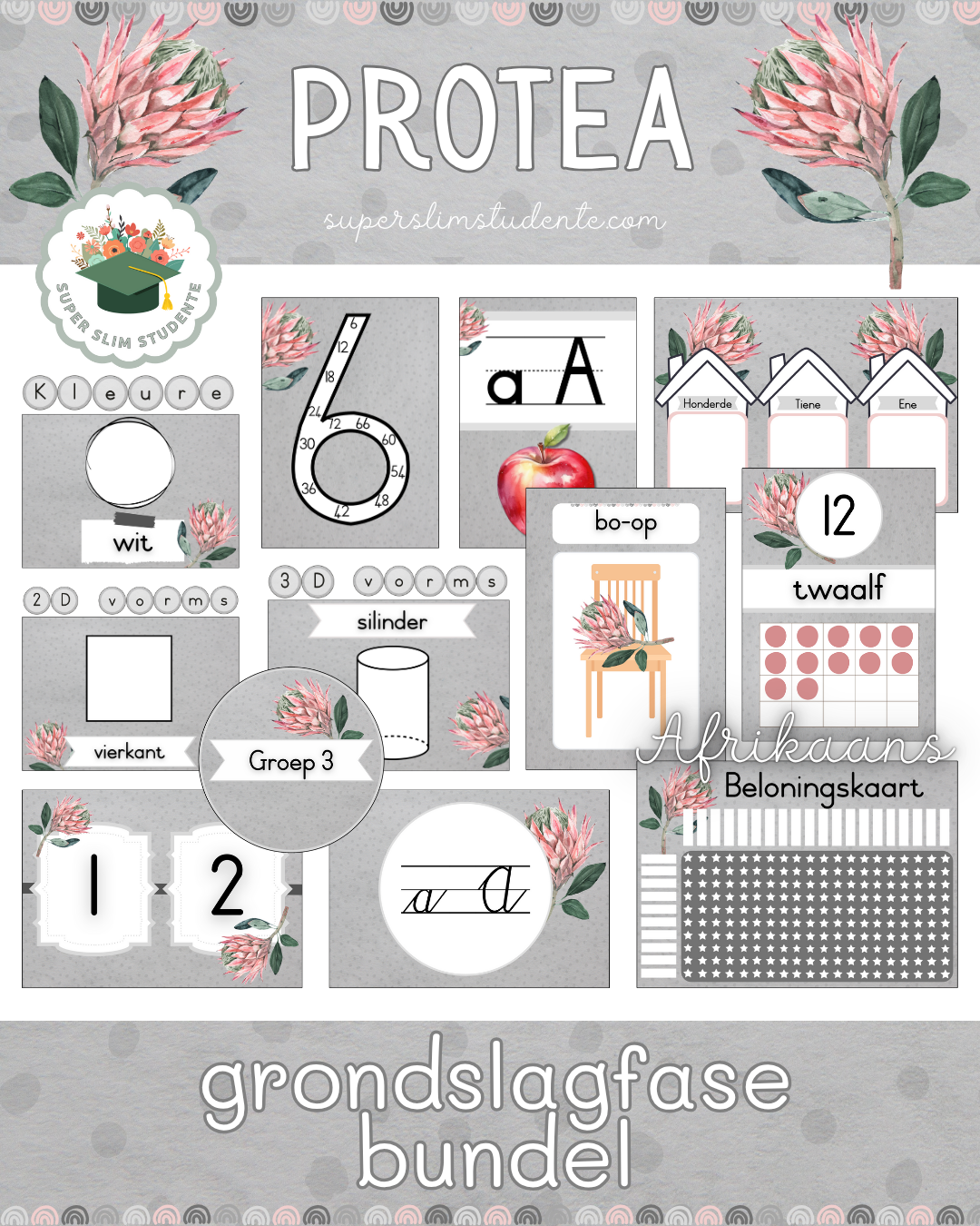Protea Theme / Foundation Phase Bundle [Choose Language]